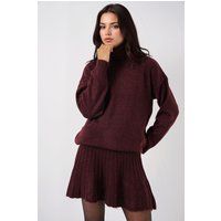 Oversized Rollkragen-Strick-Set