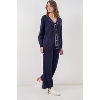 Strick-Set mit Kettendetails und Weiter Hose