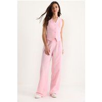 Set aus V-Ausschnitt-Weste und weiter Hose