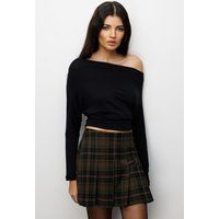 Asymmetrisches Off-Shoulder Crop-Oberteil