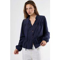 Boho-Schößchenbluse mit Bindebändern