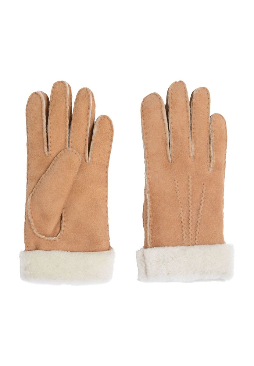 Elegante Suede-Handschuhe mit Lammfell