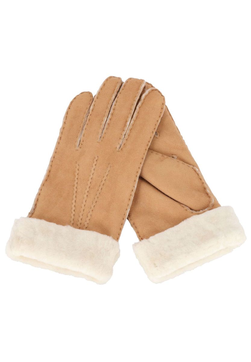 Elegante Suede-Handschuhe mit Lammfell