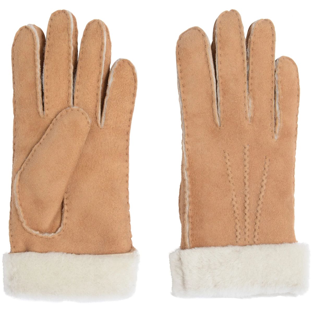 Elegante Suede-Handschuhe mit Lammfell
