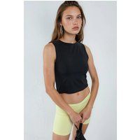 Ärmelloses Strickoberteil mit Bootausschnitt