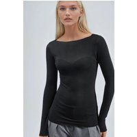 Langarmshirt mit U-Boot-Ausschnitt