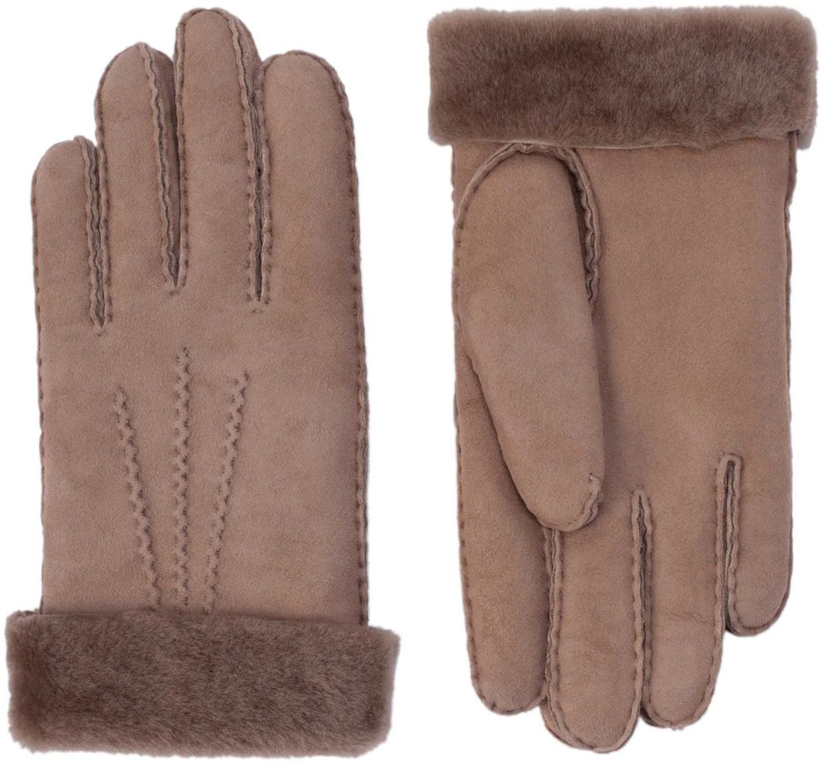 Elegante lammfellgefütterte Lederhandschuhe
