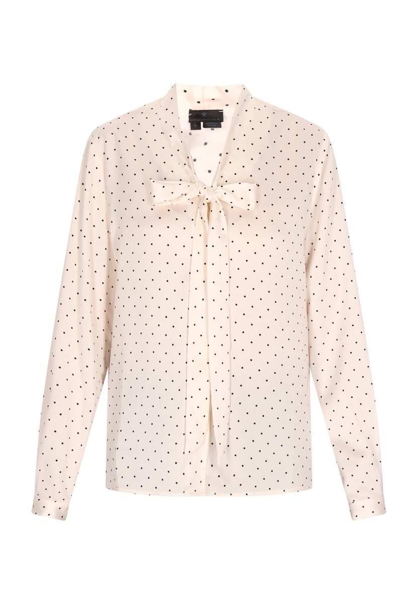Schluppenbluse mit Polka Dots