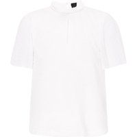 Elegante Dobby-Bluse mit Schlüsselloch-Ausschnitt