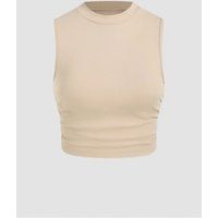 Ärmelloses Crop-Top mit Raffung