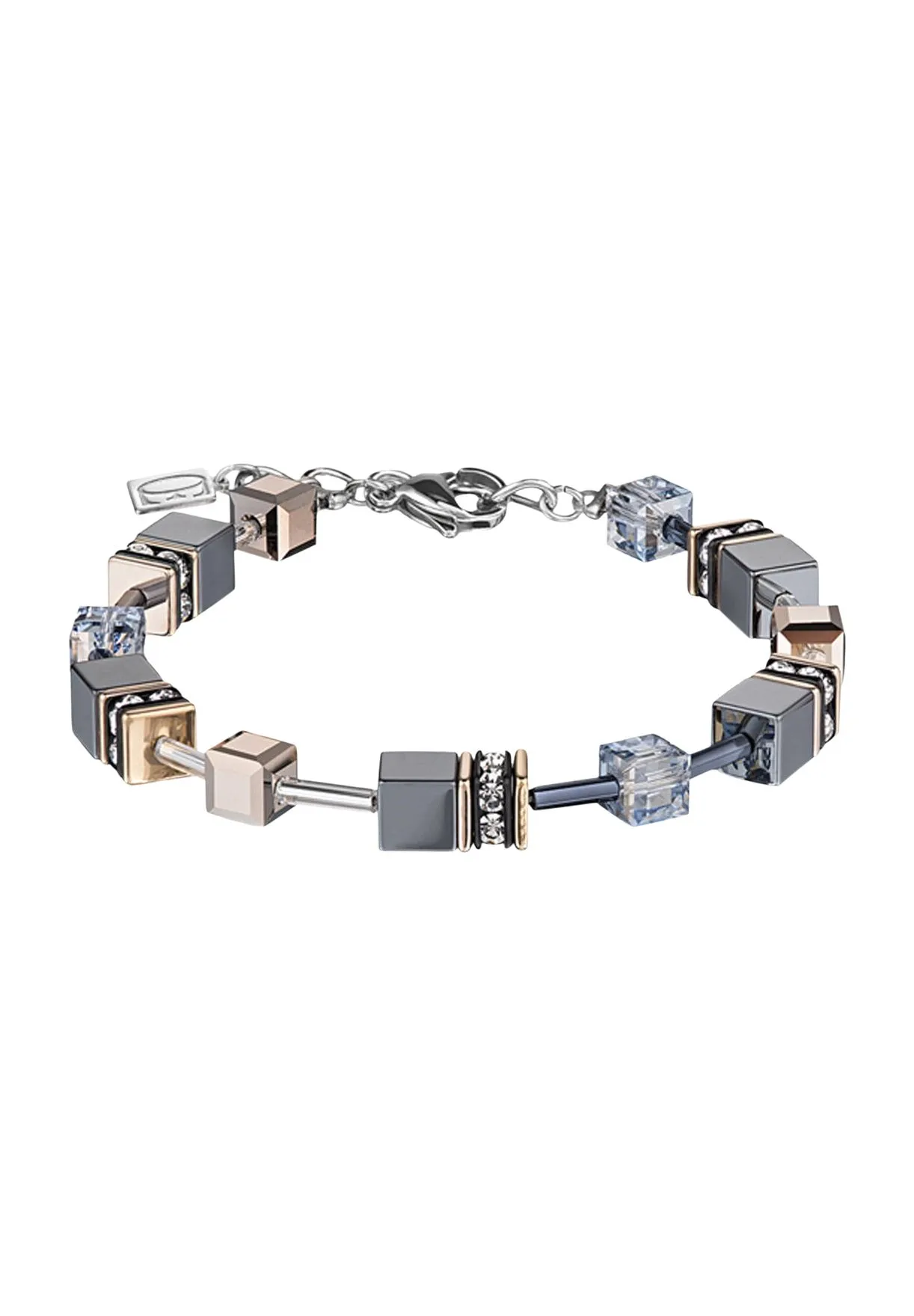 GeoCUBE Kristall Edelstahl Armband