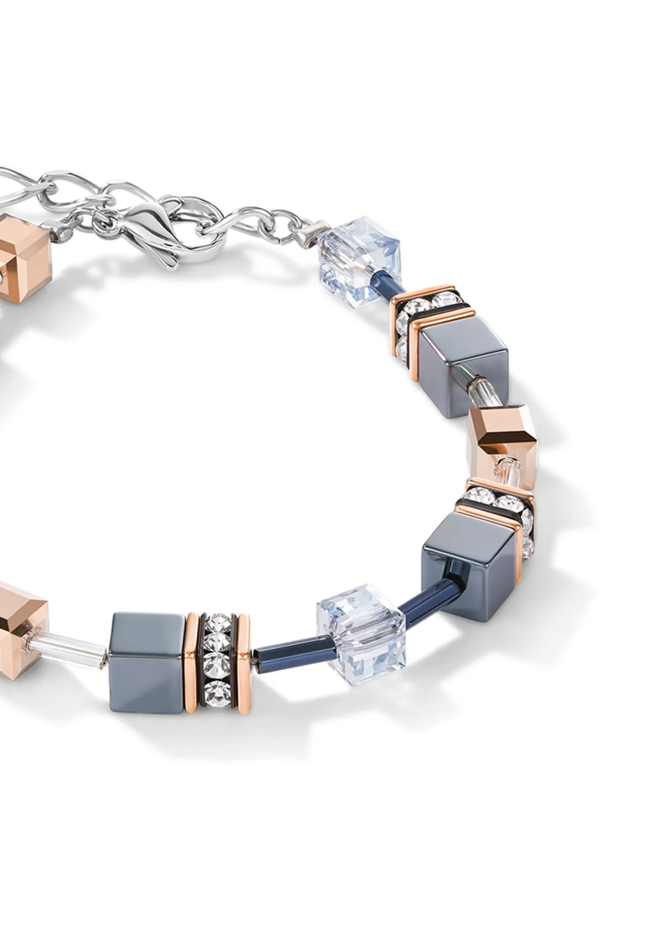 GeoCUBE Kristall Edelstahl Armband