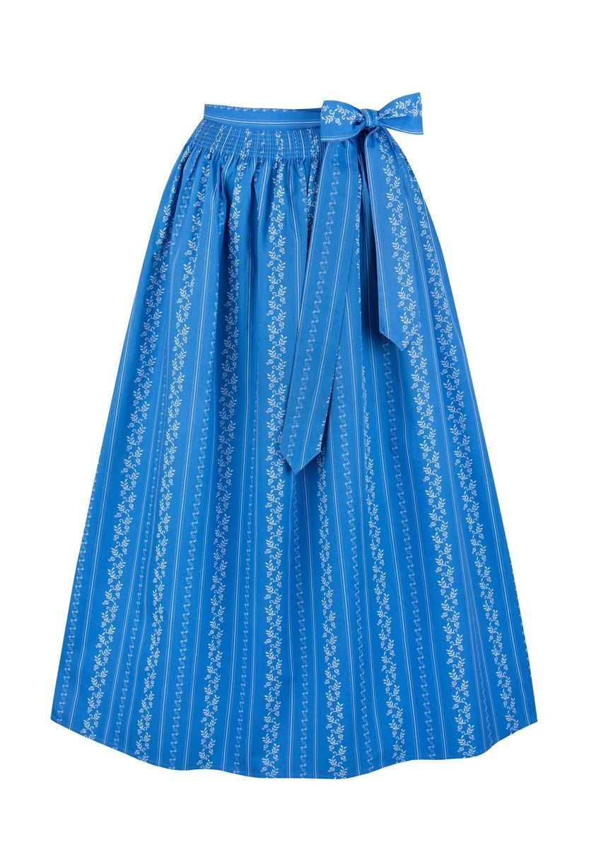 Traditionelle Gestreifte Dirndlschürze mit Blumenmuster
