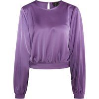Elegante Satinbluse mit Ballonärmeln