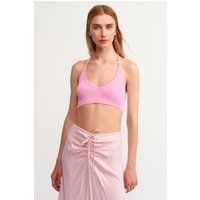 Geripptes Bralette-Top mit Neckholder