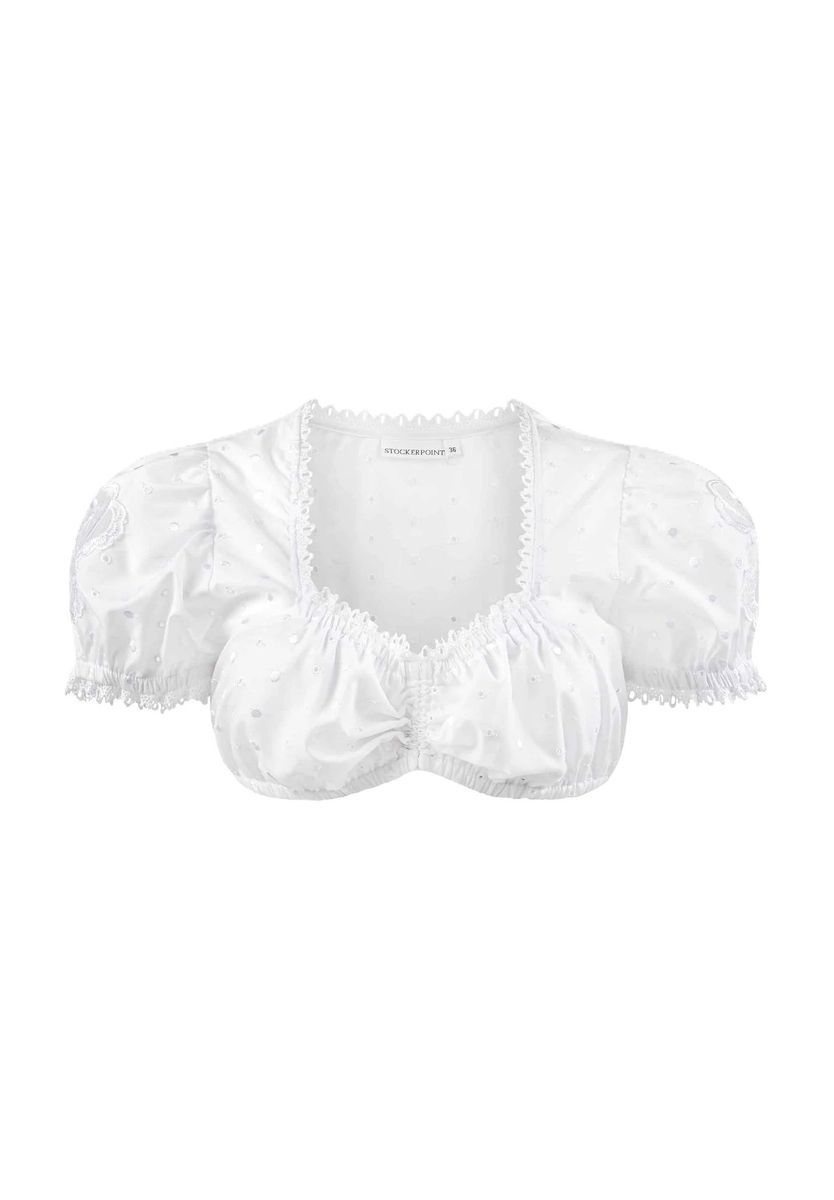 Bestickte Dirndlbluse mit Spitze
