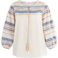 Boho-Bluse mit Streifen und Quasten