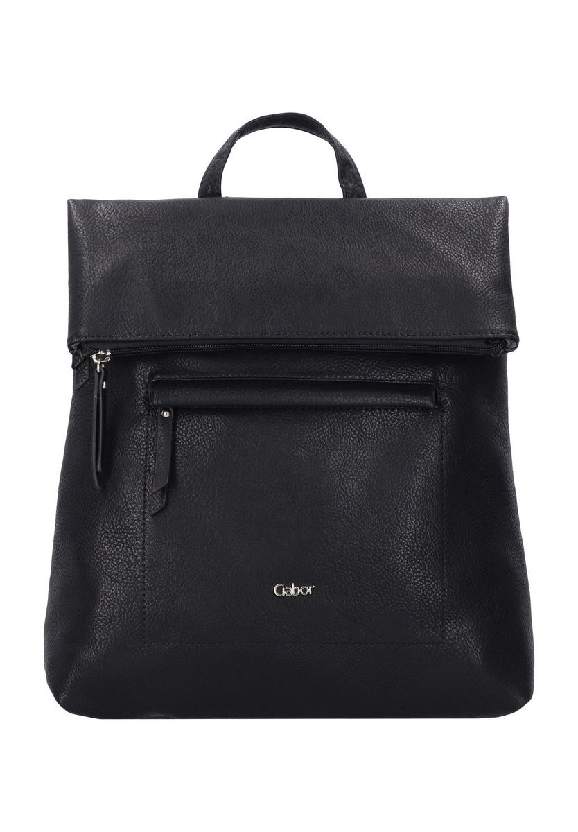 City-Rucksack aus Kunstleder mit Umschlag