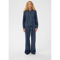 Minimalistisches Jeanshemd mit verdeckter Knopfleiste