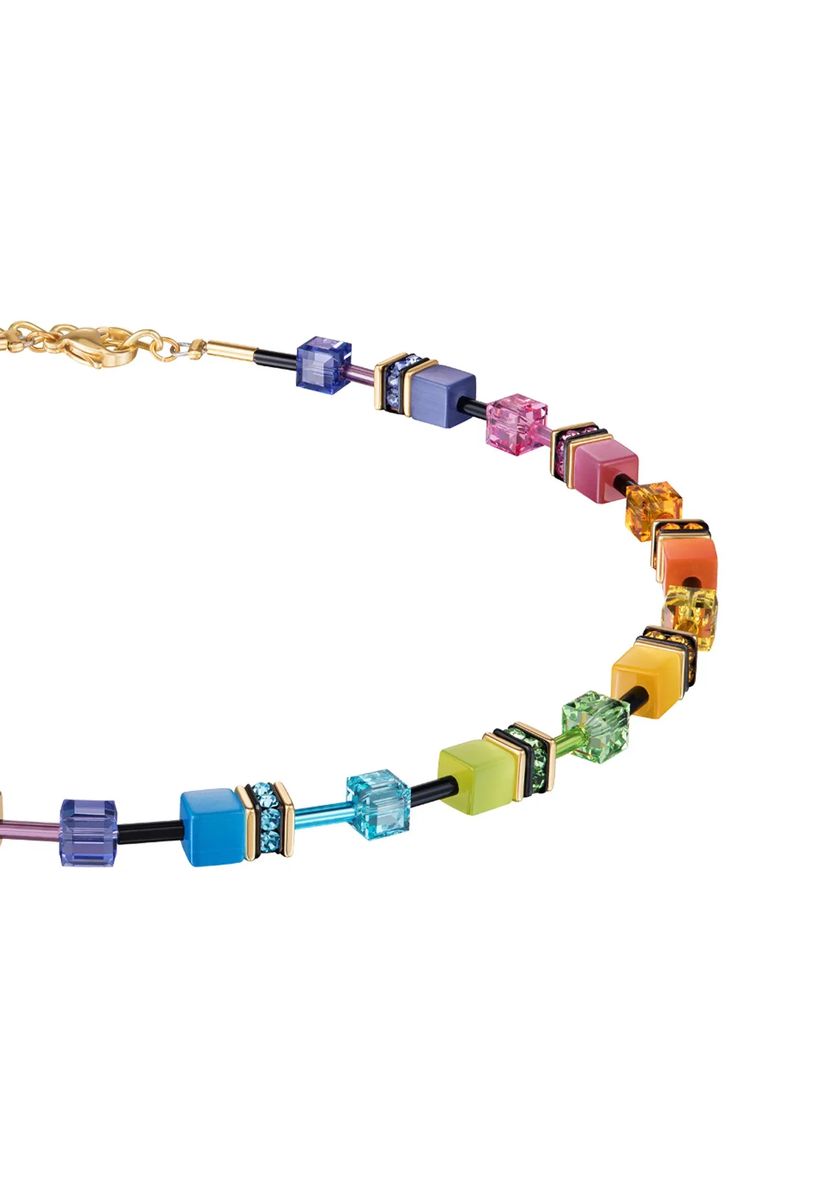 GeoCUBE Regenbogen Perlenhalskette