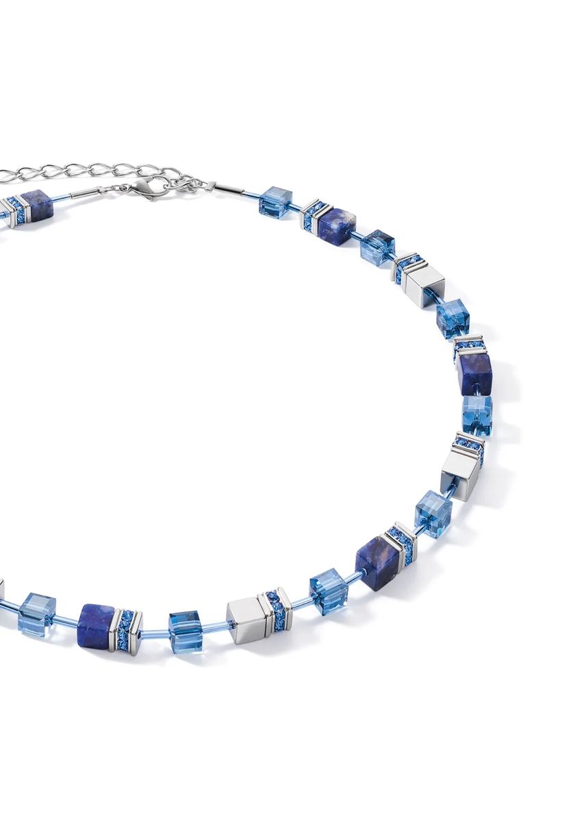GeoCUBE Sodalith und Hämatit Collier