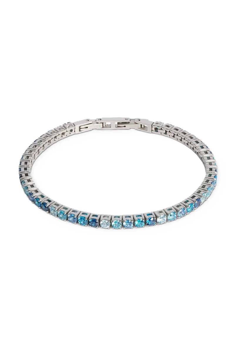 Elegantes Funkelndes Blaues Tennisarmband