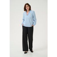 Bluse mit Rüschen-V-Ausschnitt