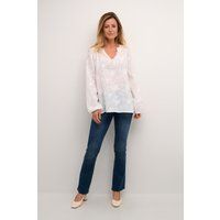 Bestickte Baumwollbluse im Tunika-Stil