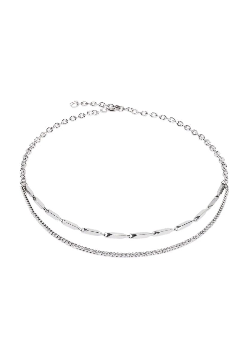Zweireihiges Collier mit gedrehten Elementen