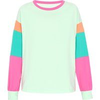 Sweatshirt mit Farbblock-Streifen
