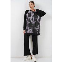 Oversize-Tunika-Set mit abstraktem Muster