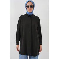Oversized-Bluse mit Knopfleiste