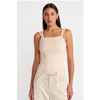 Geripptes Tanktop mit Doppelträgern