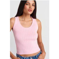 Rippstrick-Top im Slim-Fit