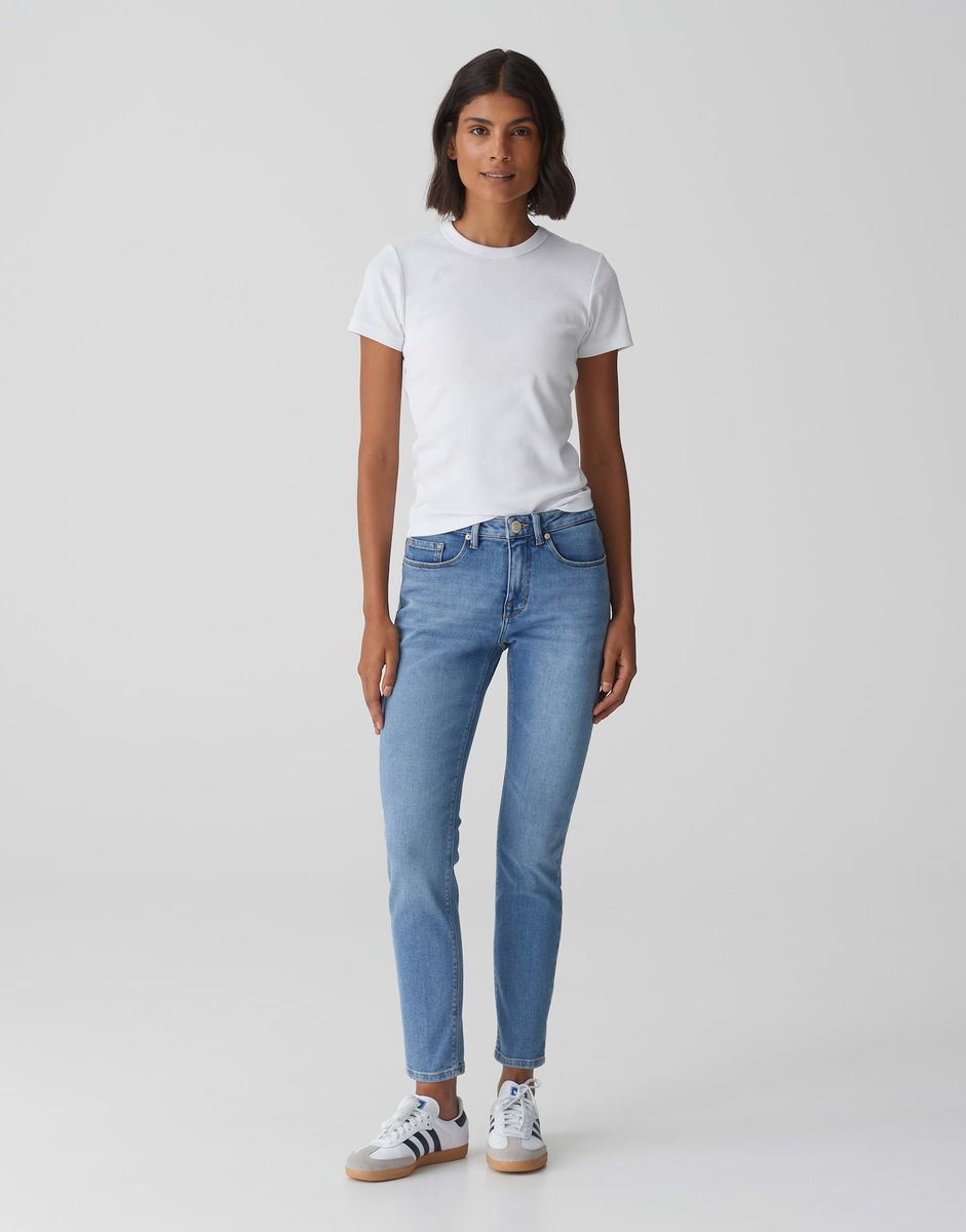 Hüftige Skinny-Jeans in Knöchellänge