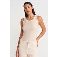 Minimalistisches Rippstrick-Tanktop aus Baumwolle
