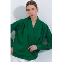 Bluse mit Schalkragen Lockere Passform