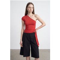 One-Shoulder-Top mit Ring-Detail