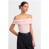 Schulterfreies Slim-Fit Jersey-Oberteil