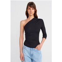 Asymmetrisches One-Shoulder Jersey-Top