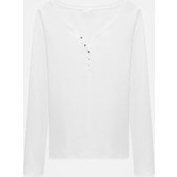 Langarm-Henley-Shirt aus Baumwolle