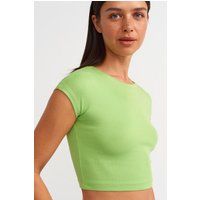 Eng anliegendes Jersey Crop Top