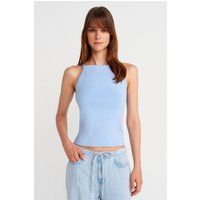 Strick-Halter-Top mit Rückenschleifen