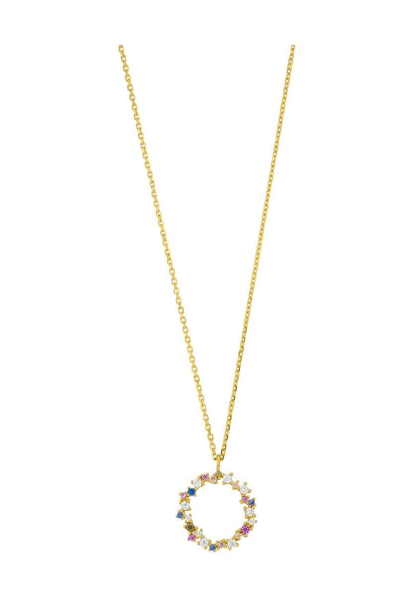 Funkelnde Candy Circle Halskette