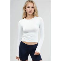 Eng anliegendes kurzes Langarmshirt