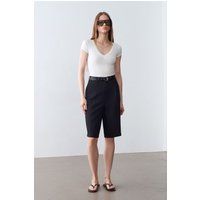 Slim Fit V-Ausschnitt Jersey-Top