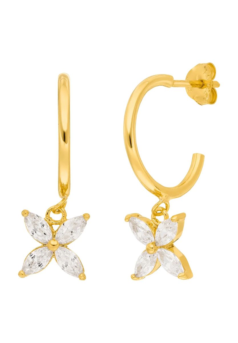 Elegante Creolen mit Perlenanhänger