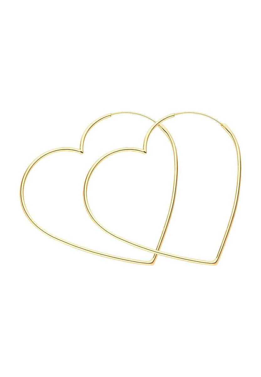 Filigrane Herzförmige Goldene Creolen
