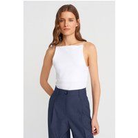 Minimalistisches Slim-Fit Top mit Karree-Ausschnitt