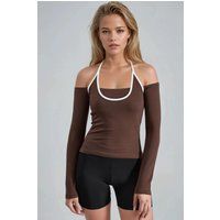 Lagen-Top mit Schulter-Cut-outs